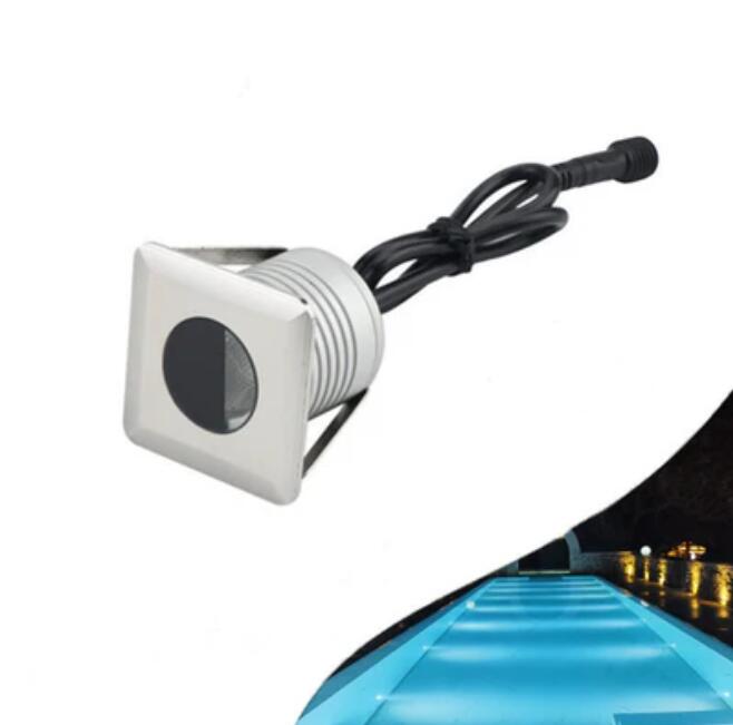 (image for) 8PCS Pack IP68 3W DC12-24V LED Underwater Light Waterproof Stainless Steel Square Pool Light Inground LED Yard Light